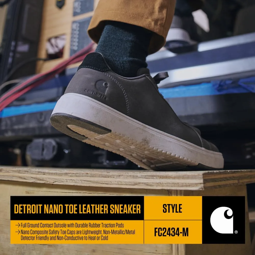 

Мужские кожаные кроссовки Carhartt Detroit Nano Toe Name ‎Carhartt, серый