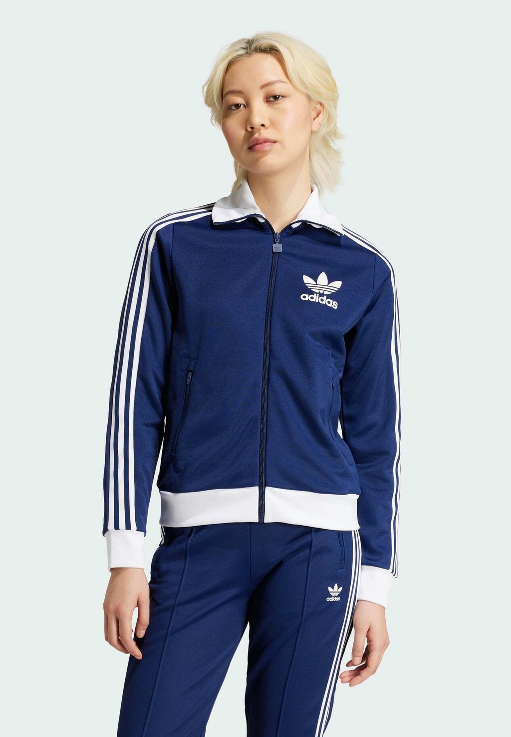 

Толстовка на молнии BECKENBAUER TT adidas Originals, темно-синий