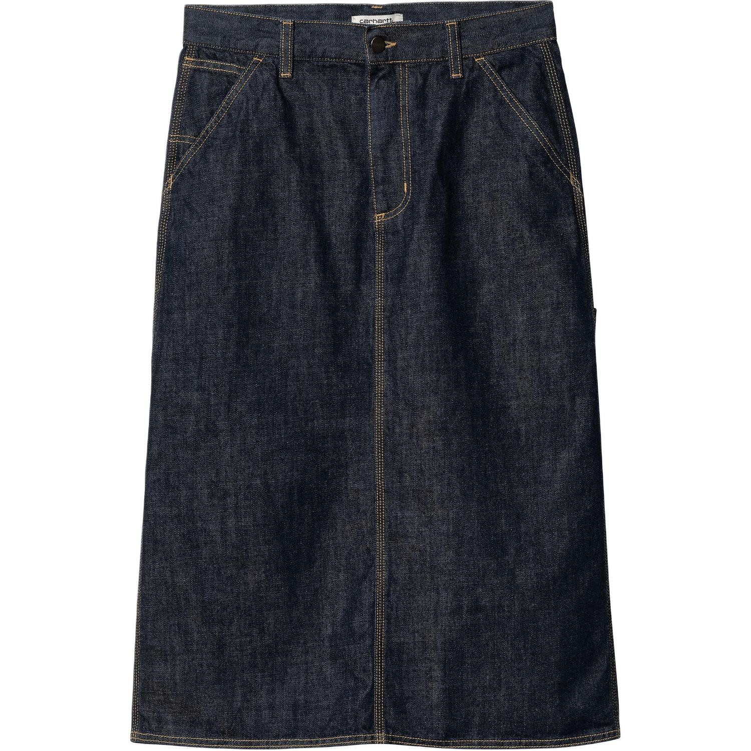 

Джинсовая юбка с разрезом на одно колено Carhartt WIP, синий