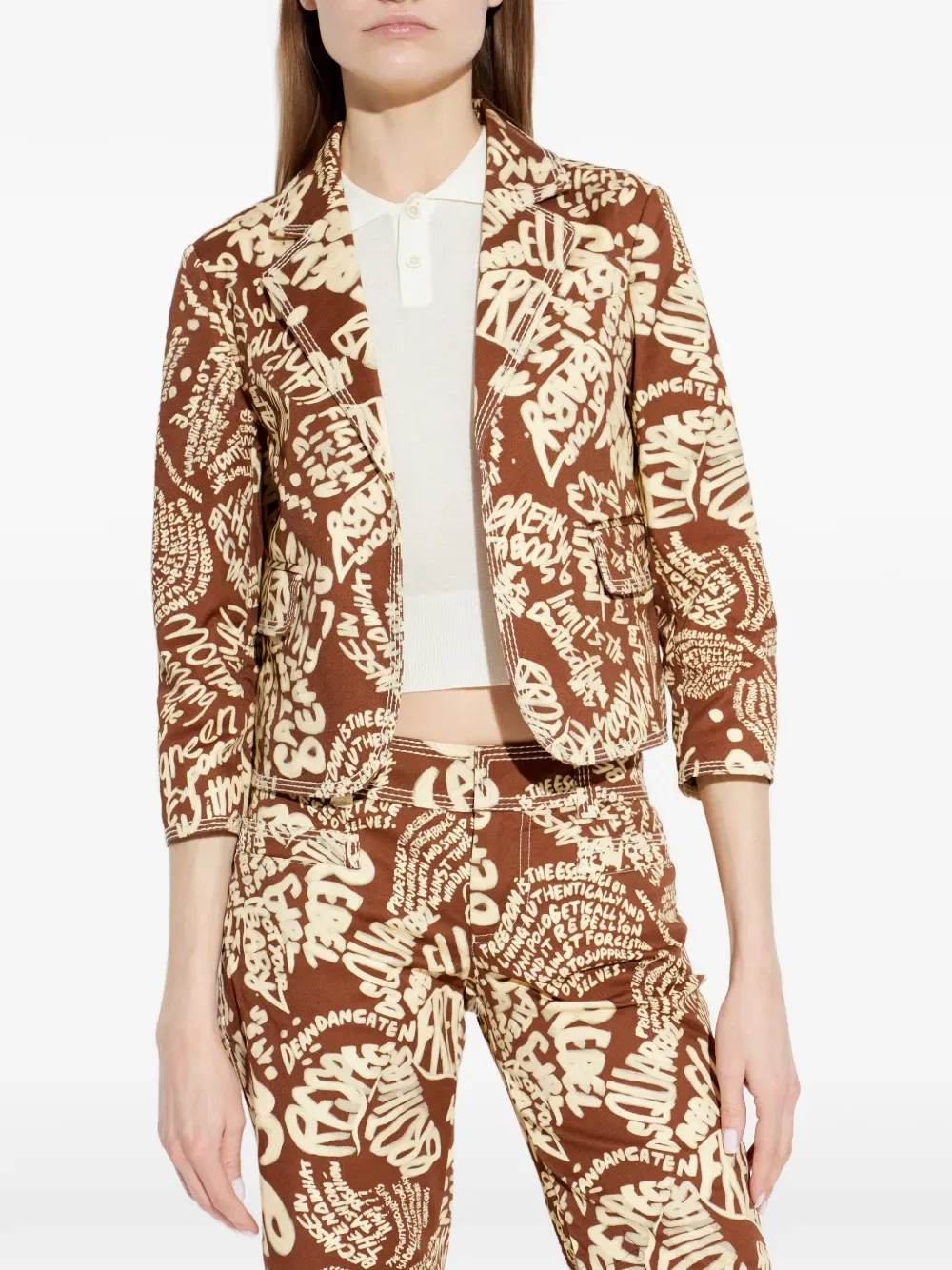 Жакет Rebel Hibiscus Maggie Dsquared2, коричневый — фото 3