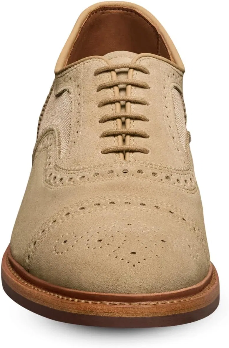 Оксфорды Allen Edmonds, замша цвета Bone — фото 2