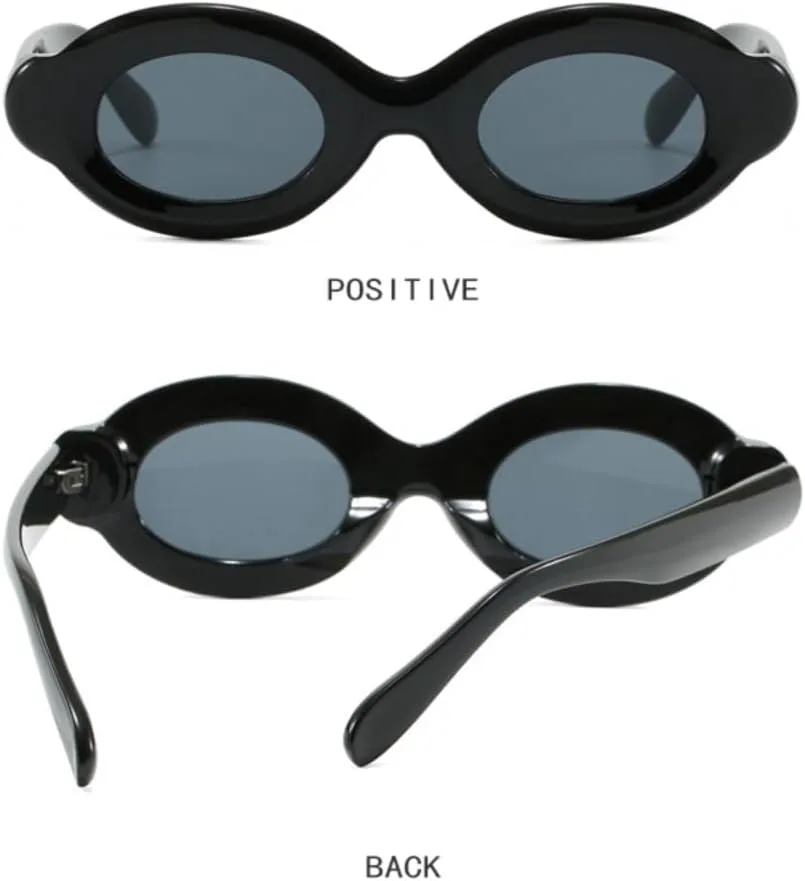 

Ретро-солнцезащитные очки овальной формы для женщин, персонализированные, универсальные, модные, для мужчин, защита от УФ-излучения UV400 UATXTAU, Yellow Brown