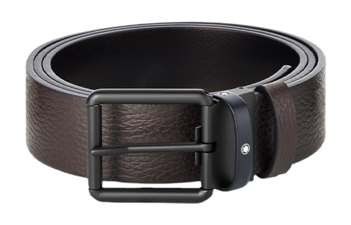 

MONTBLANC Кожаный ремень мужской коричневый шириной 3.5 см, Brown