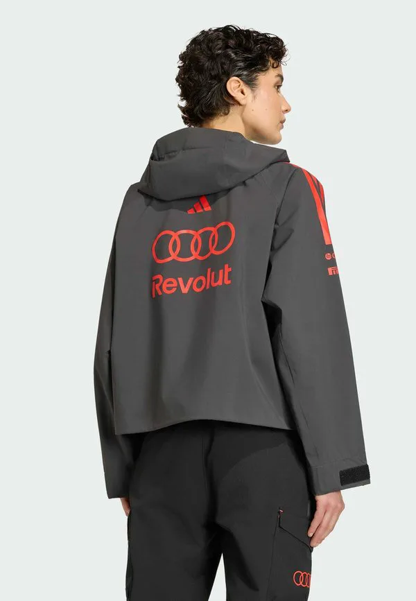 Водонепроницаемая куртка механиков команды audi revolut f1 Adidas Performance, Utility Black Hi-Res Red — фото 2