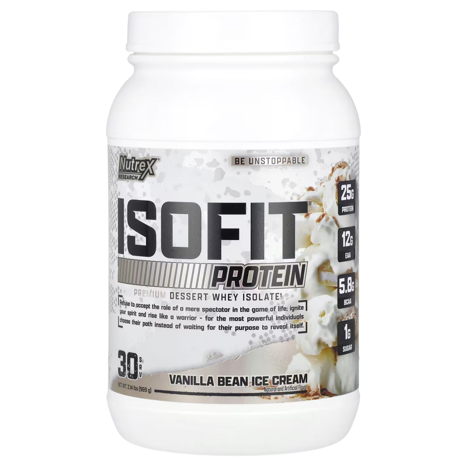 

IsoFit Protein, ванильное мороженое, 969 г (2,14 фунта) Nutrex Research