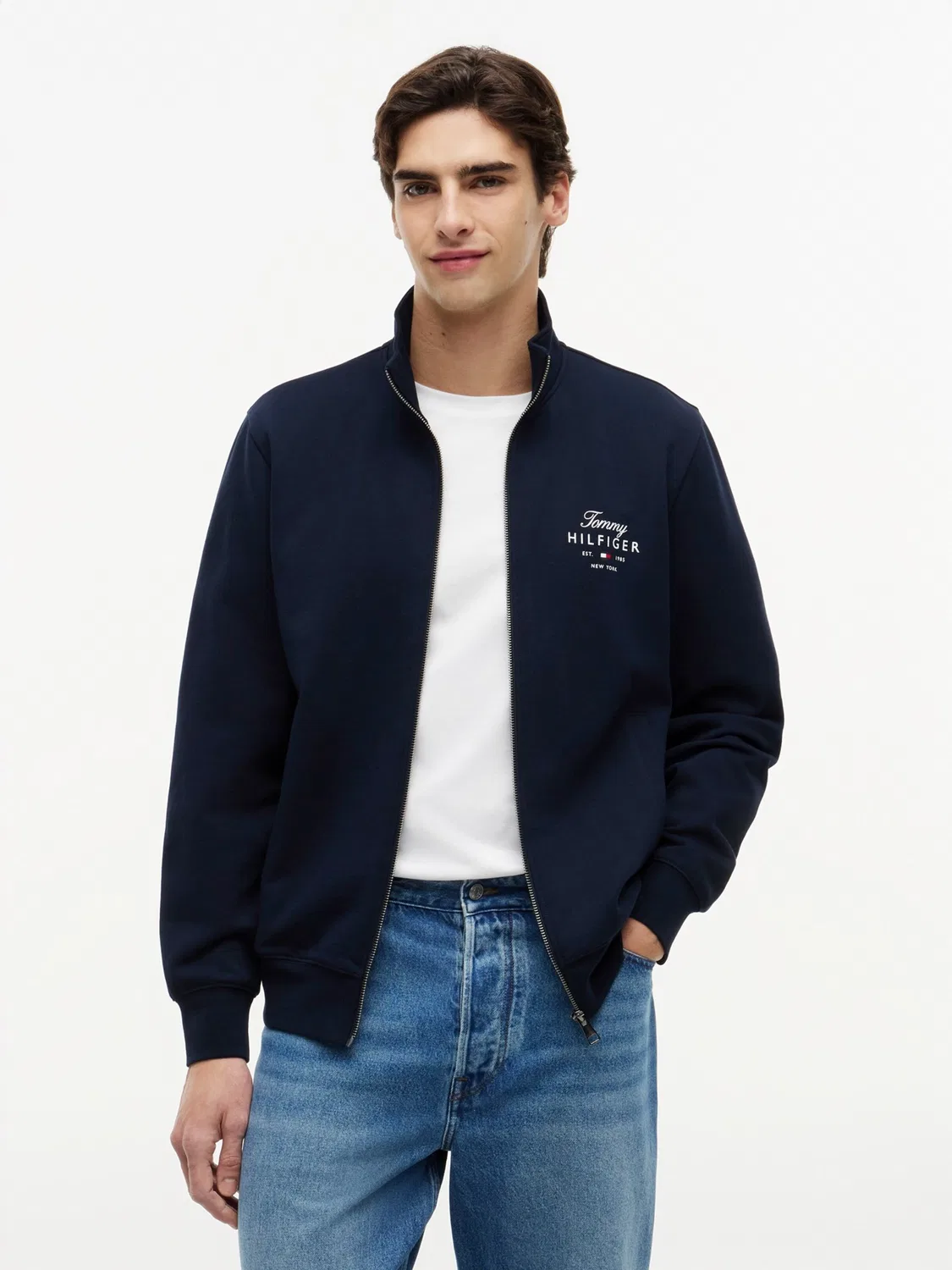 Толстовка на молнии Tommy Hilfiger, Marine Blue — фото 3