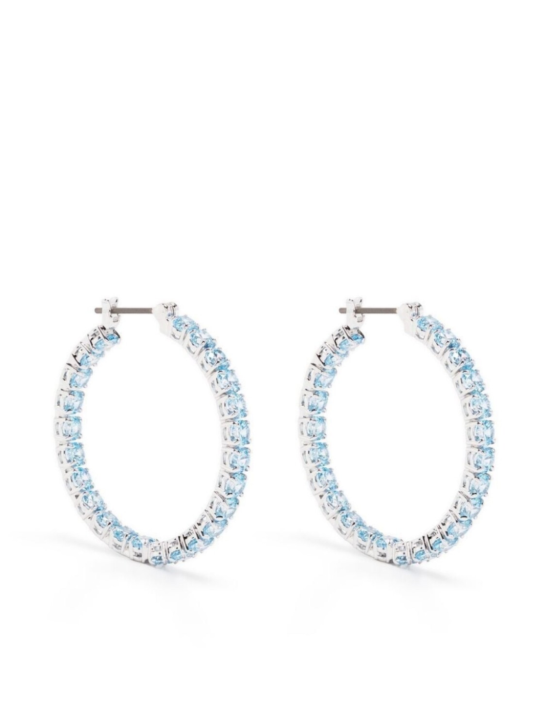 

Декорированные серьги-кольца Swarovski, серебряный
