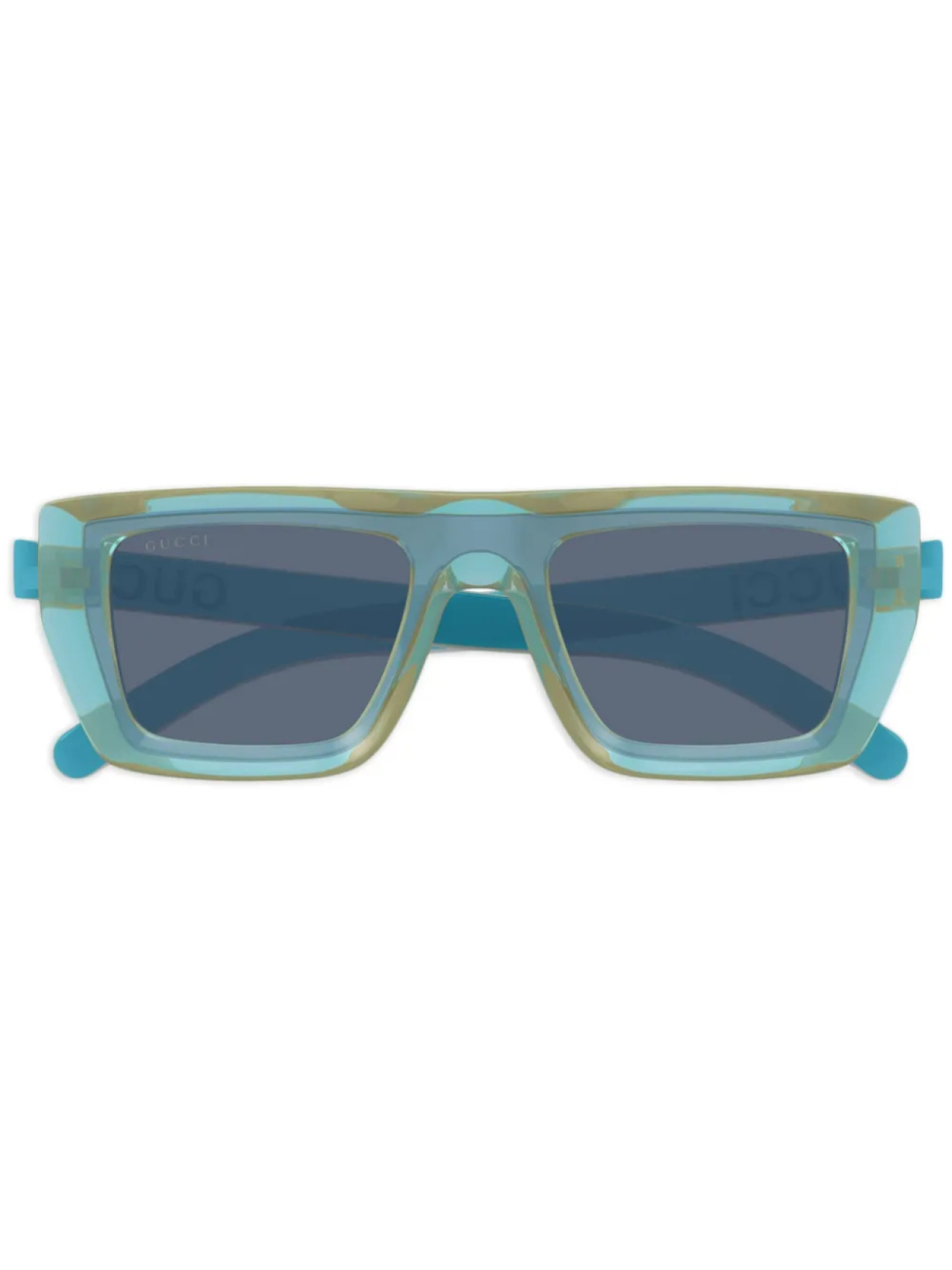 

Gucci Eyewear солнцезащитные очки в прозрачной квадратной оправе, синий