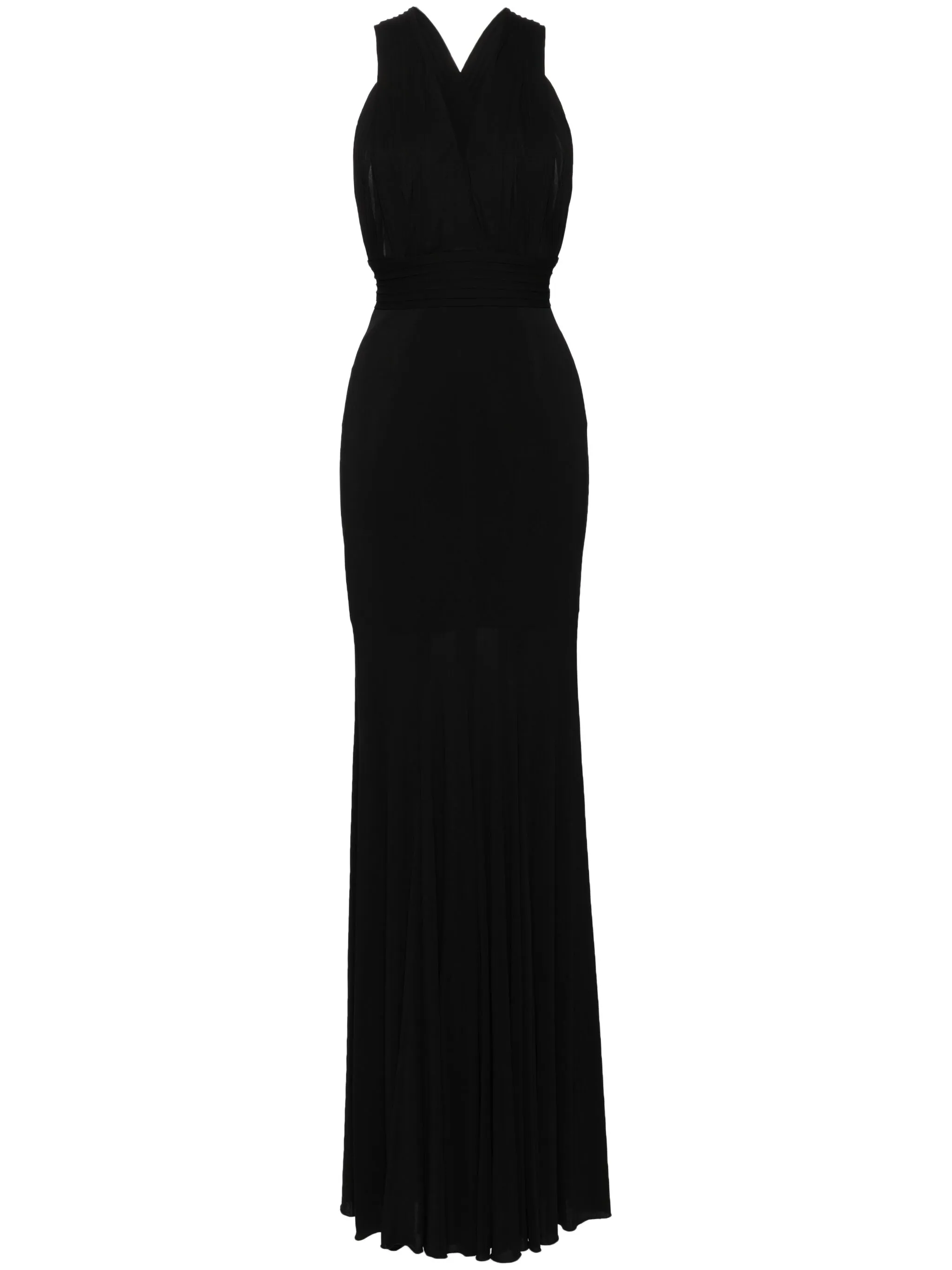 

Плиссированное платье Herve L. Leroux, черный