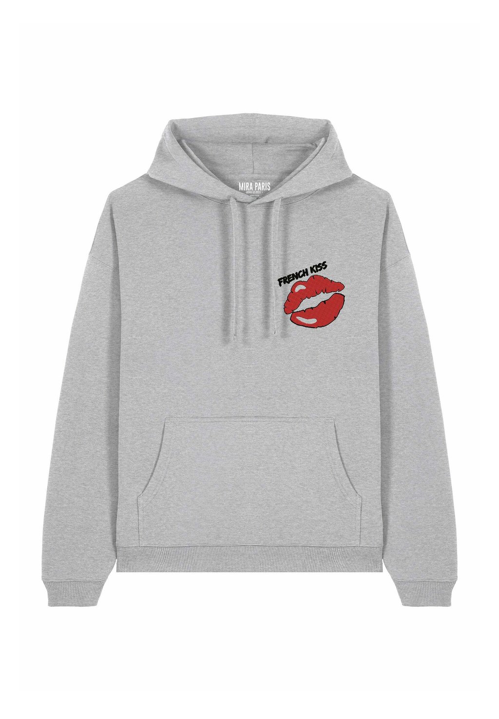 

Толстовка FRENCH KISS EMBROIDERY UNISEX - Hoodie Mira Paris, серый