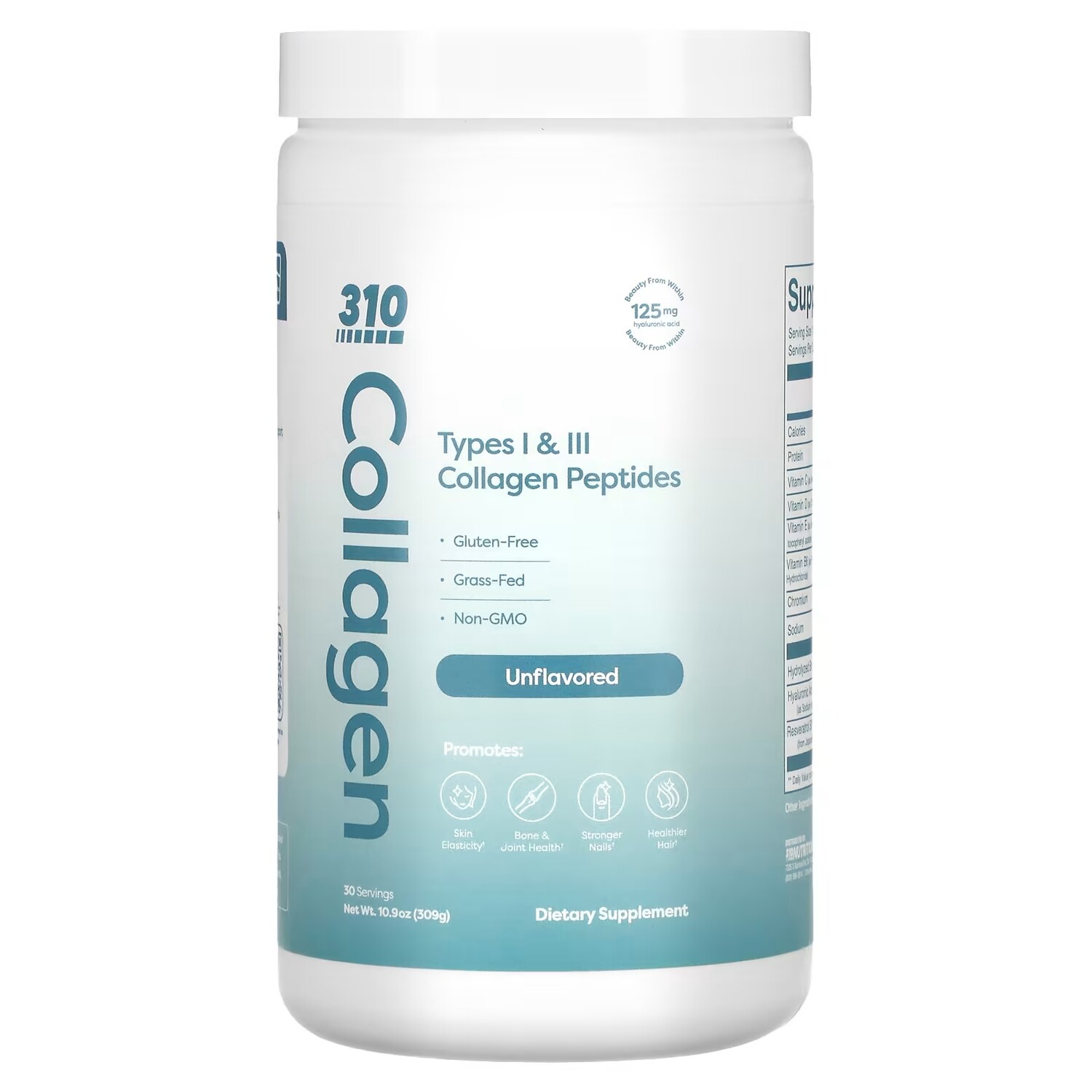 

Коллагеновые пептиды 310 Nutrition типа 1 и 2, 309 г