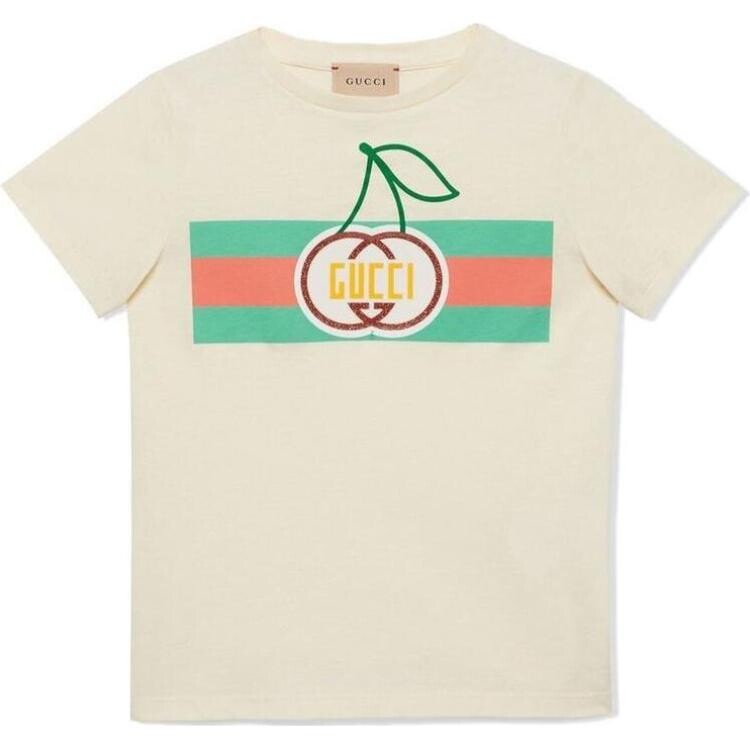 

Футболка детская Gucci, кремовый / зеленый