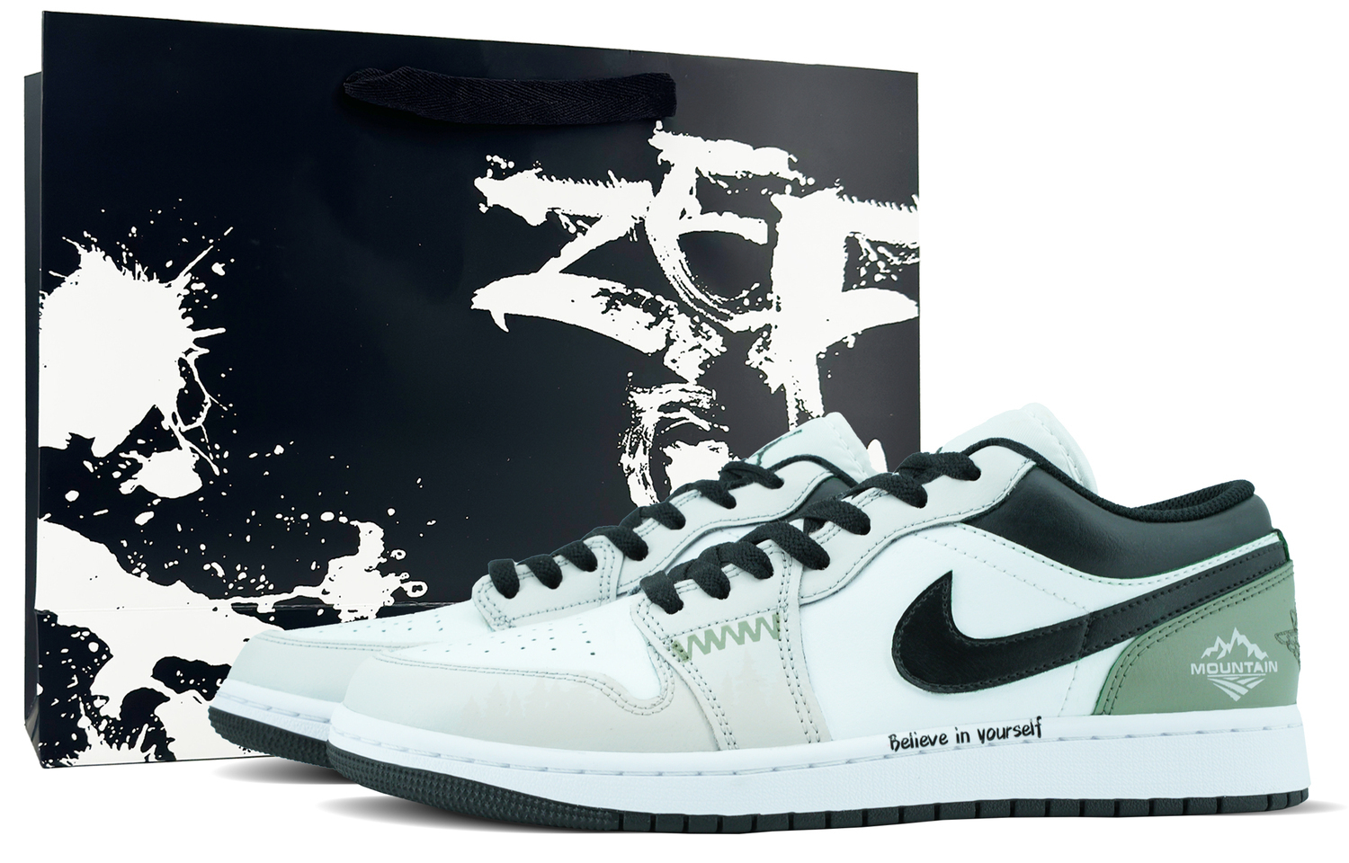 

Jordan Эйр 1 антискользящие износостойкие низкие винтажные баскетбольные кроссовки мужские зеленые