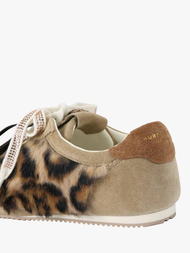 Islington Bow Faux Fur кроссовки в леопардовом принте Kurt Geiger London, Brown/Multi — фото 3