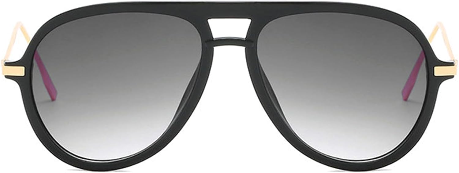 

Willochra Популярные большие ретро-овальные солнцезащитные очки для женщин в стиле Y2K, градиентные, с защитой от УФ-излучения UV400, для мужчин в стиле панк, черные, очки-пилот, C1