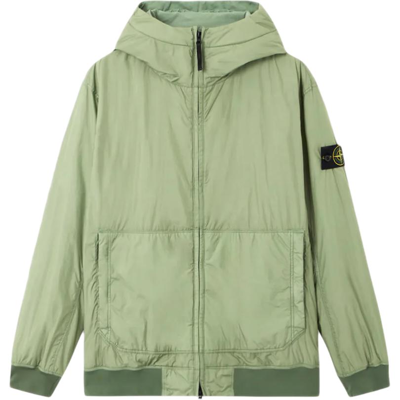 

Куртка с нашивкой и застежкой-молнией Stone Island, зеленый