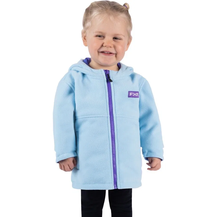 Двусторонняя куртка для малышей Fxr, Amethyst Cheetah/Maui Blue