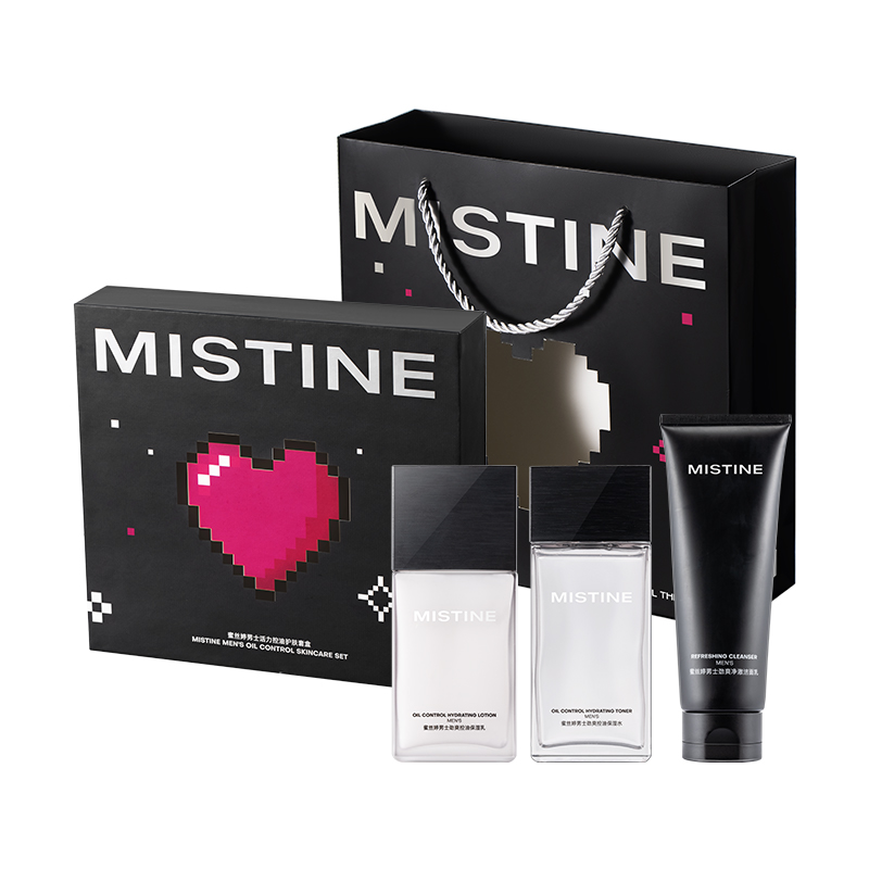 

Набор из трех средств для ухода за кожей с активным контролем жира, восстановлением, увлажнением и освежением Mistine