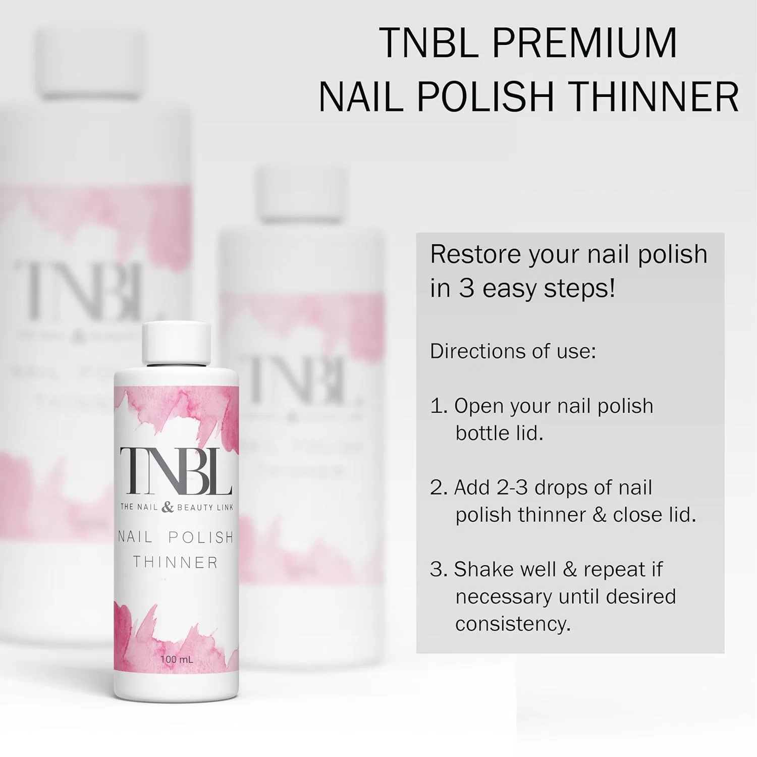 Разбавитель для лака для ногтей TNBL с пипеткой, 500 мл Tnbl — фото 3