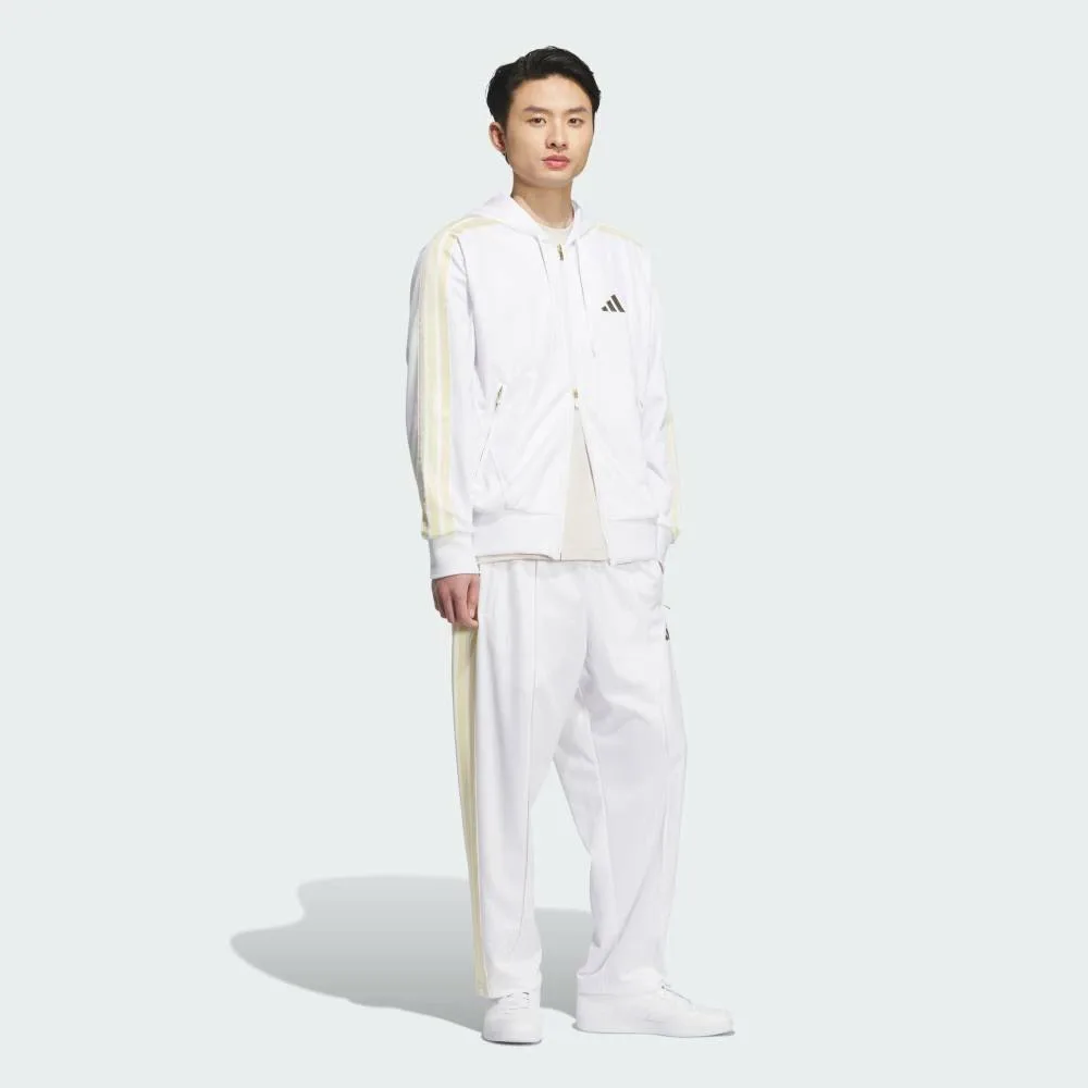 Официальные спортивные брюки Adidas Stadium Gold свободного кроя с открытым низом, цвет White