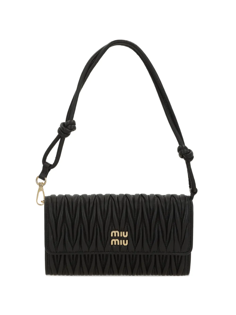 

Плечевая сумка с логотипом Miu Miu, черный