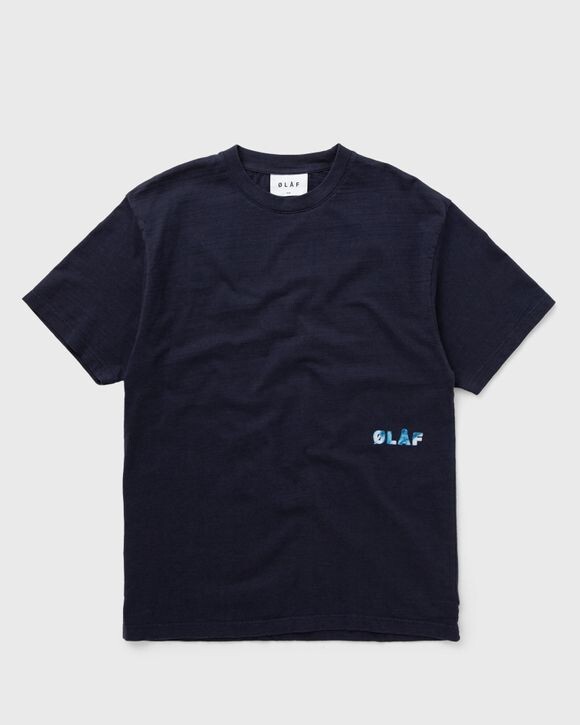 

Футболка Ølåf Watercolor Logo Slub Tee, темно-синий