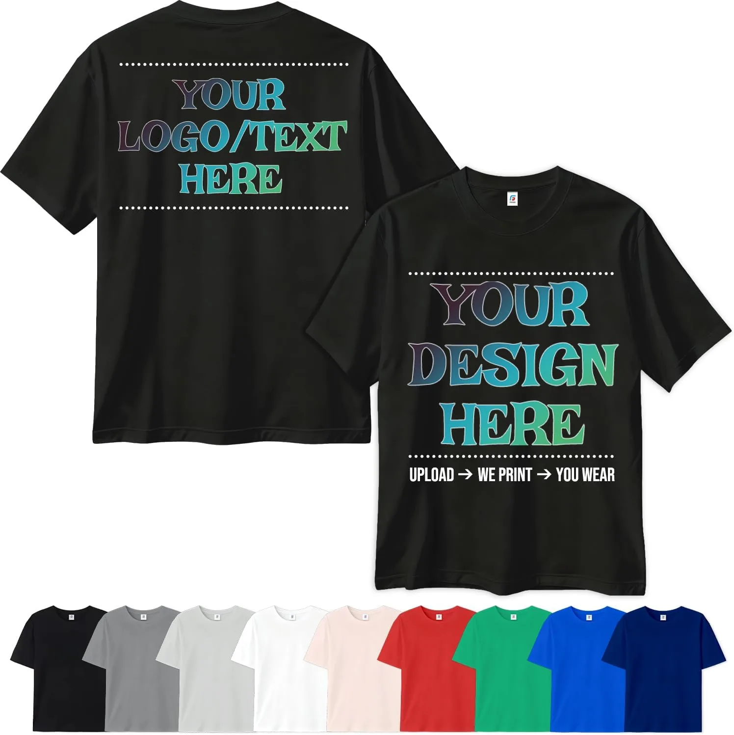 

Футболка FEEGO Custom Shirts Unisex с принтом спереди и сзади