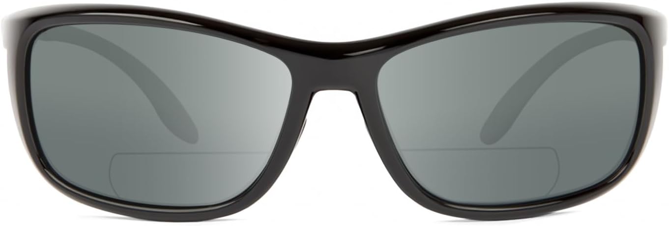 

Солнцезащитные очки Whiptail Cat Eye с поляризованными линзами и бифокальными линзами, для мужчин и женщин, модные, прочные, стильные, современные, спортивные Reptile, Gloss Black/Smoke Grey