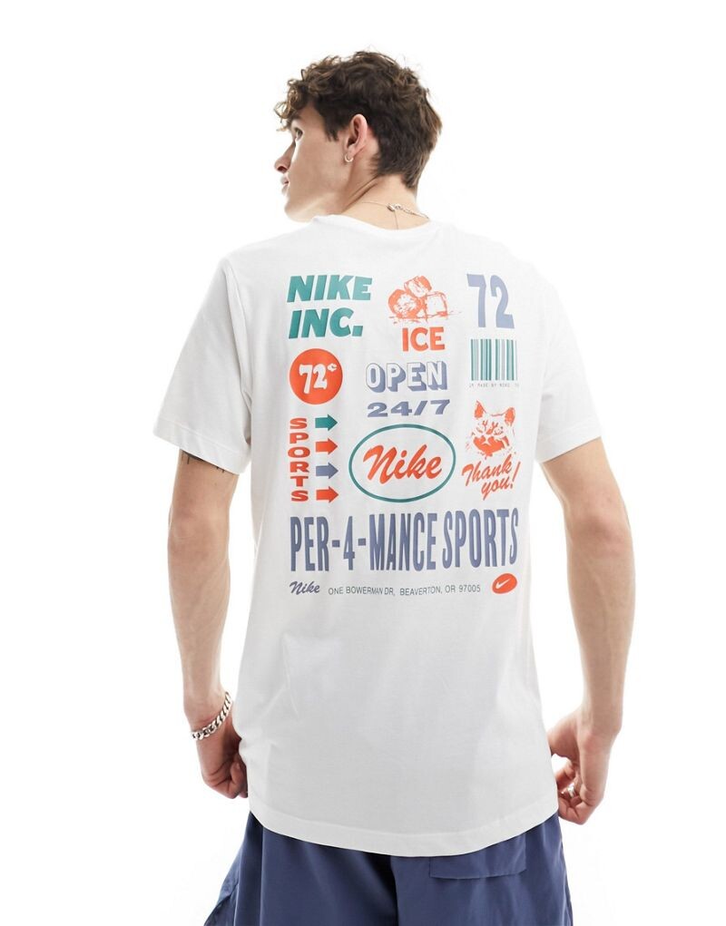

Белая футболка с принтом на спине Nike Dri-FIT
