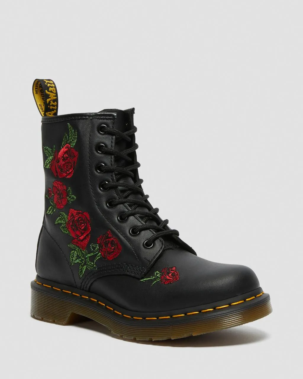 

Dr. Martens 1460 Vonda Кожаные ботинки на шнуровке с цветочным принтом, цвет Black — Softy T