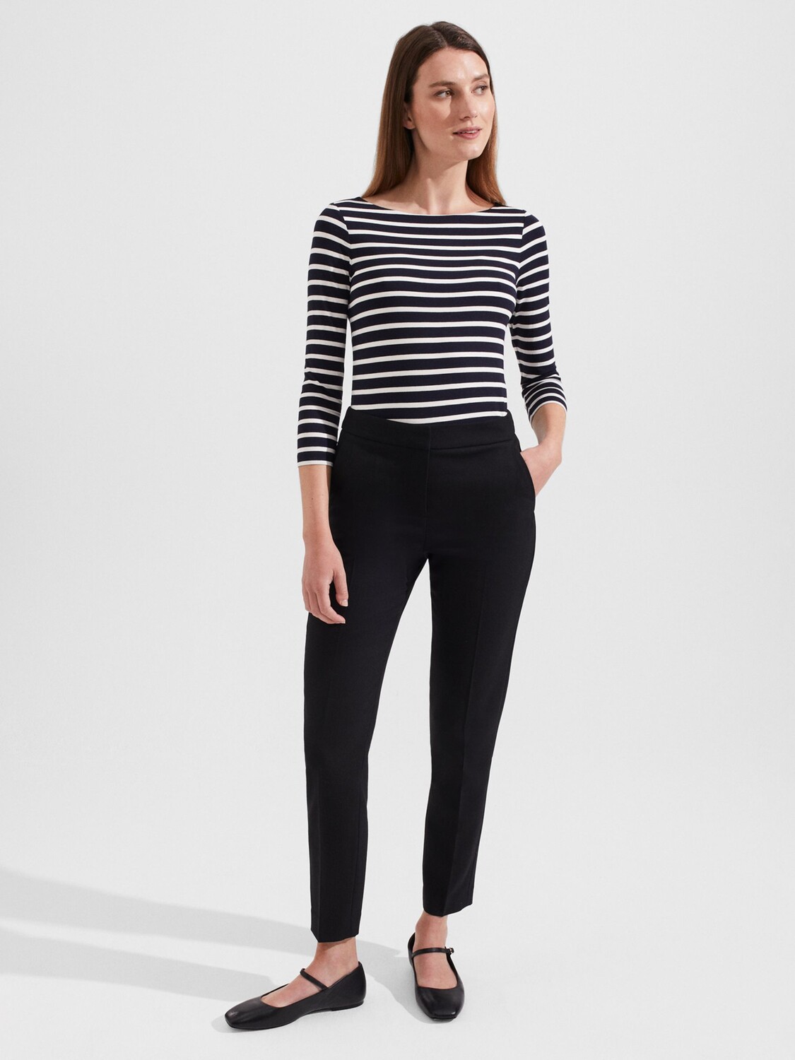 

Зауженные брюки Hobbs Petite Gael из смесовой шерсти, черные, Черный, Зауженные брюки Hobbs Petite Gael из смесовой шерсти, черные