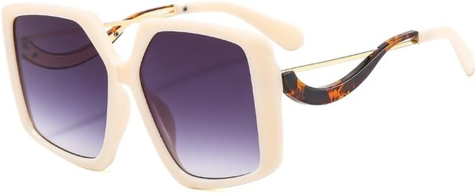 

Модные солнцезащитные очки неправильной формы для женщин с металлическими шарнирами, в стиле ретро, ​​женские солнцезащитные очки с защитой от УФ-излучения UV400 для мужчин TVTBBVV, Beige