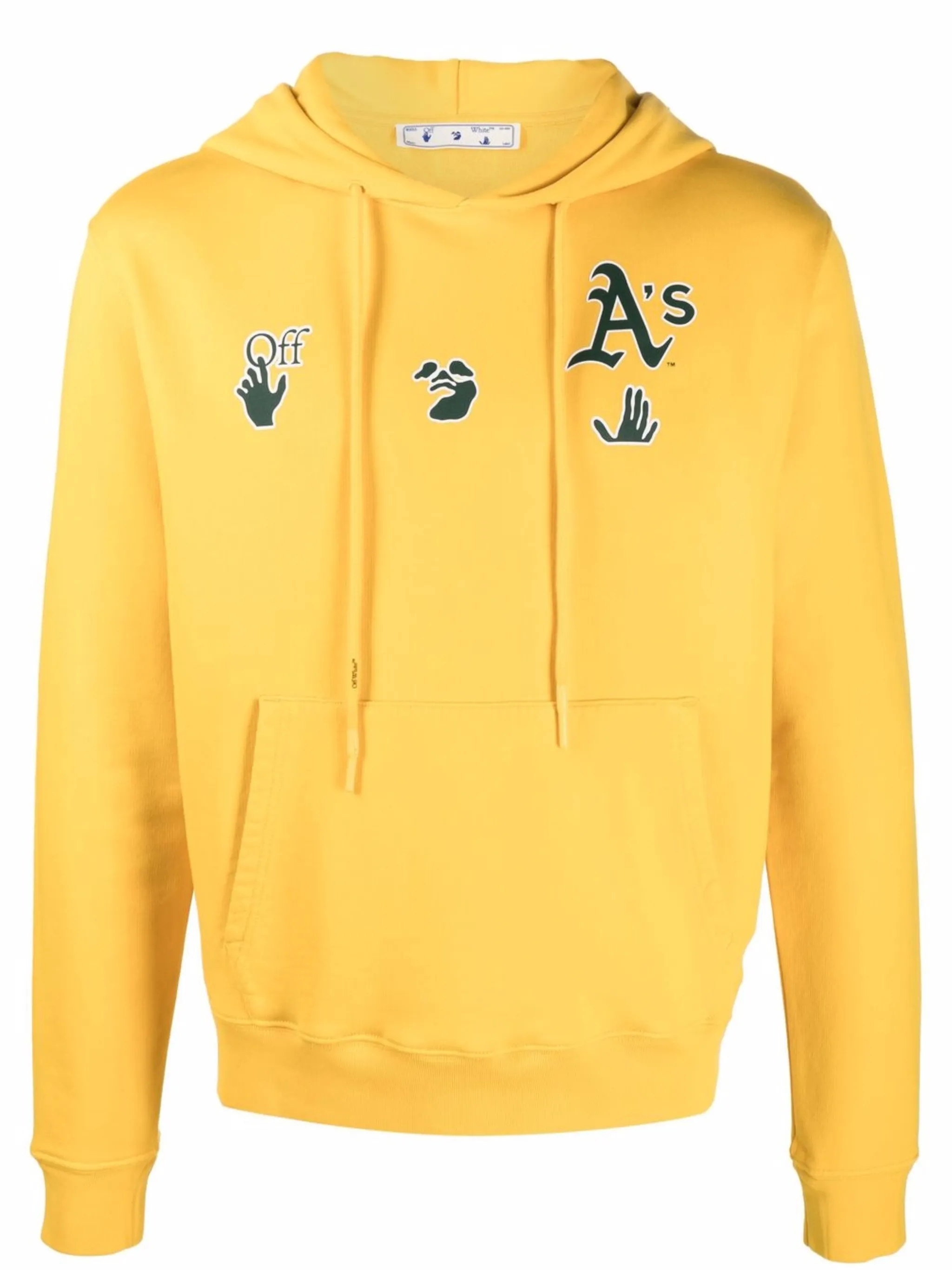 

Худи с принтом Hand Off Off-White, желтый