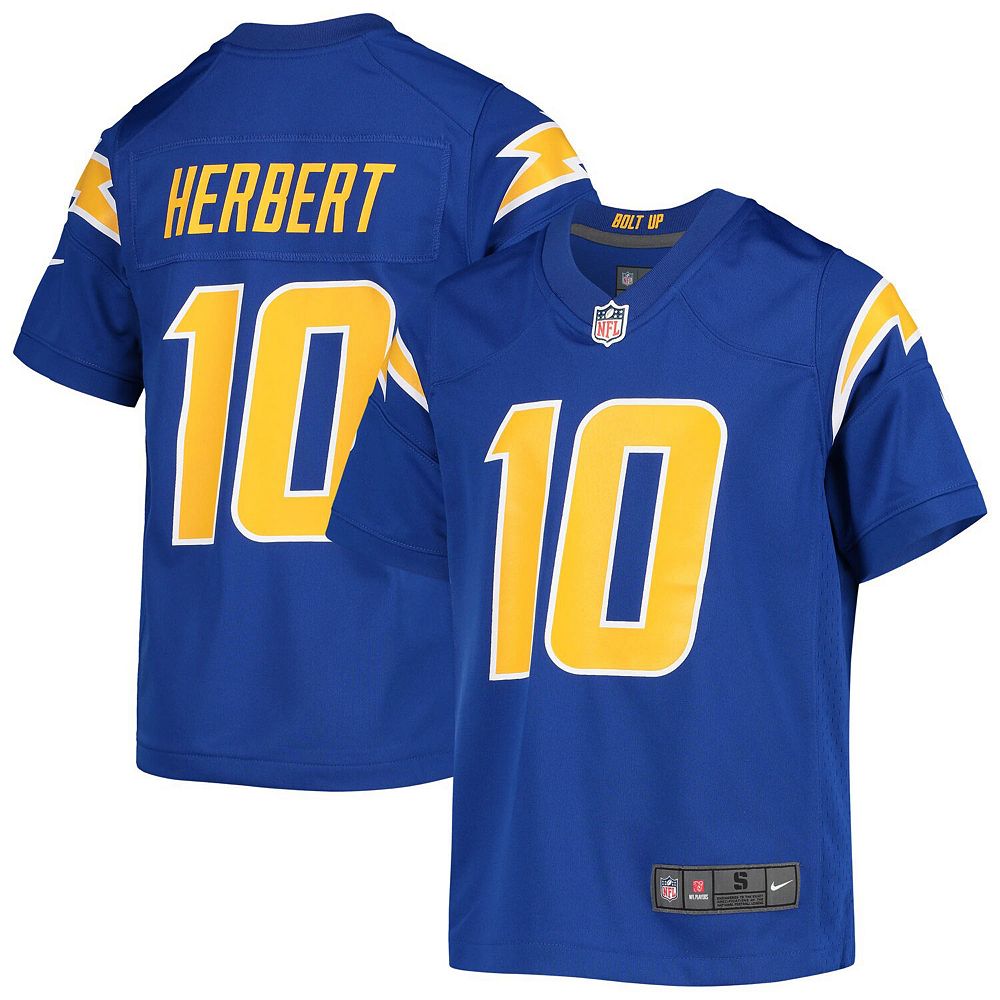 

Молодежная игровая майка Nike Justin Herbert Royal Los Angeles Chargers, цвет Chg Blue