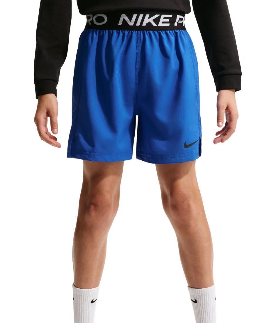 Тренировочные шорты Pro Dri-FIT для мальчиков 8-20 лет Nike, белый/черный