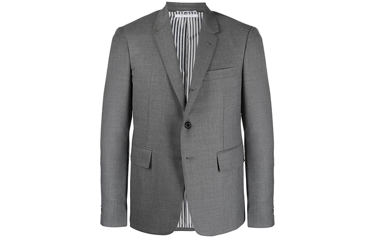 

THOM BROWNE Сверхтонкий однобортный приталенный пиджак, Gray