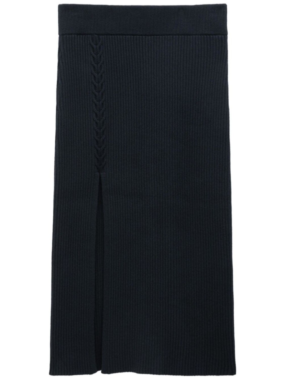 

Filippa K юбка миди с разрезом спереди, черный
