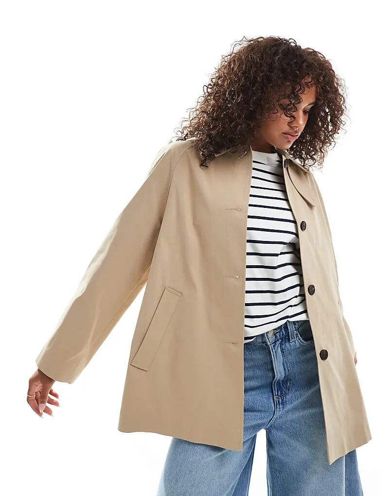 

Пальто-тренч ASOS DESIGN цвета «камень»