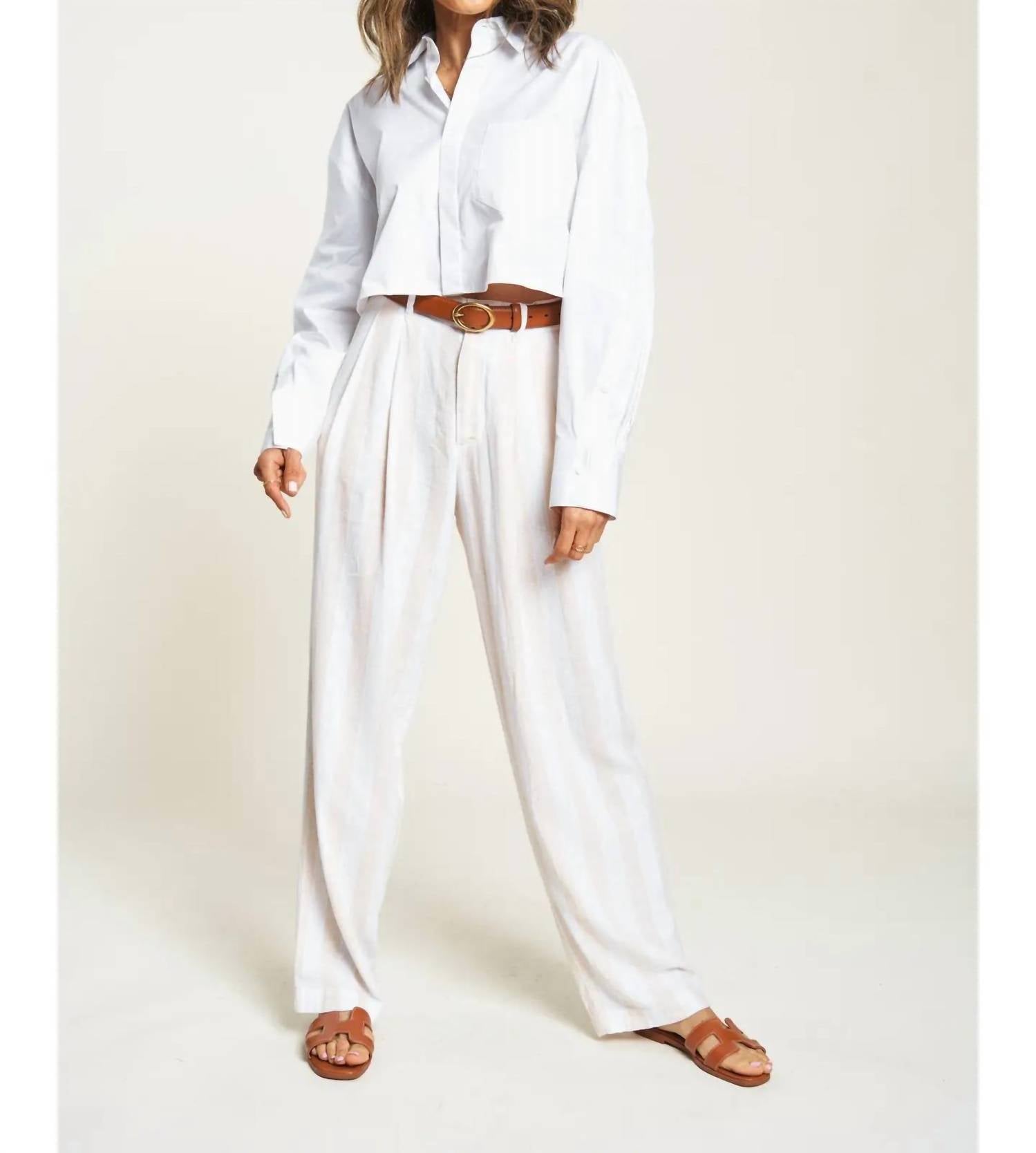 

Брюки Evanston кремового цвета Oliver Logan