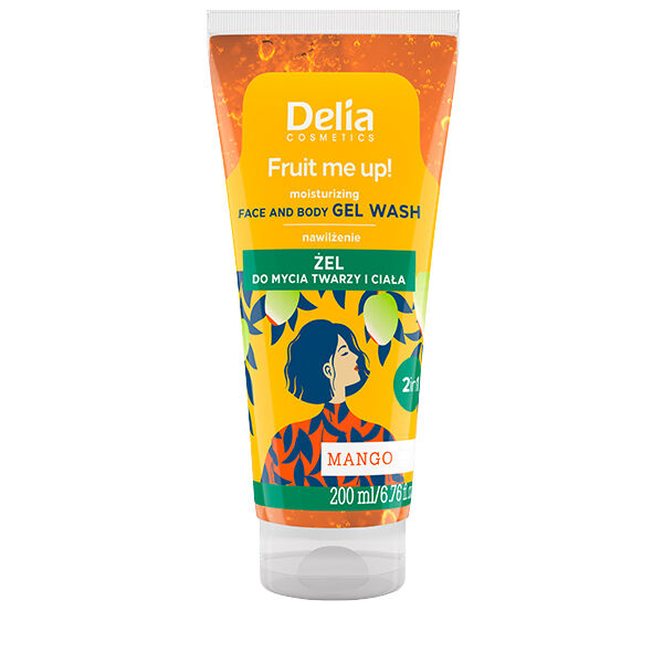 

Увлажняющий гель для умывания лица и тела манго, 200 мл Delia Fruit me up!