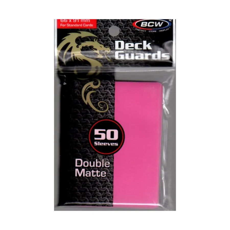 

Двойные матовые рукава для карточек — розовый (50), Card Sleeves (BCW Supplies)