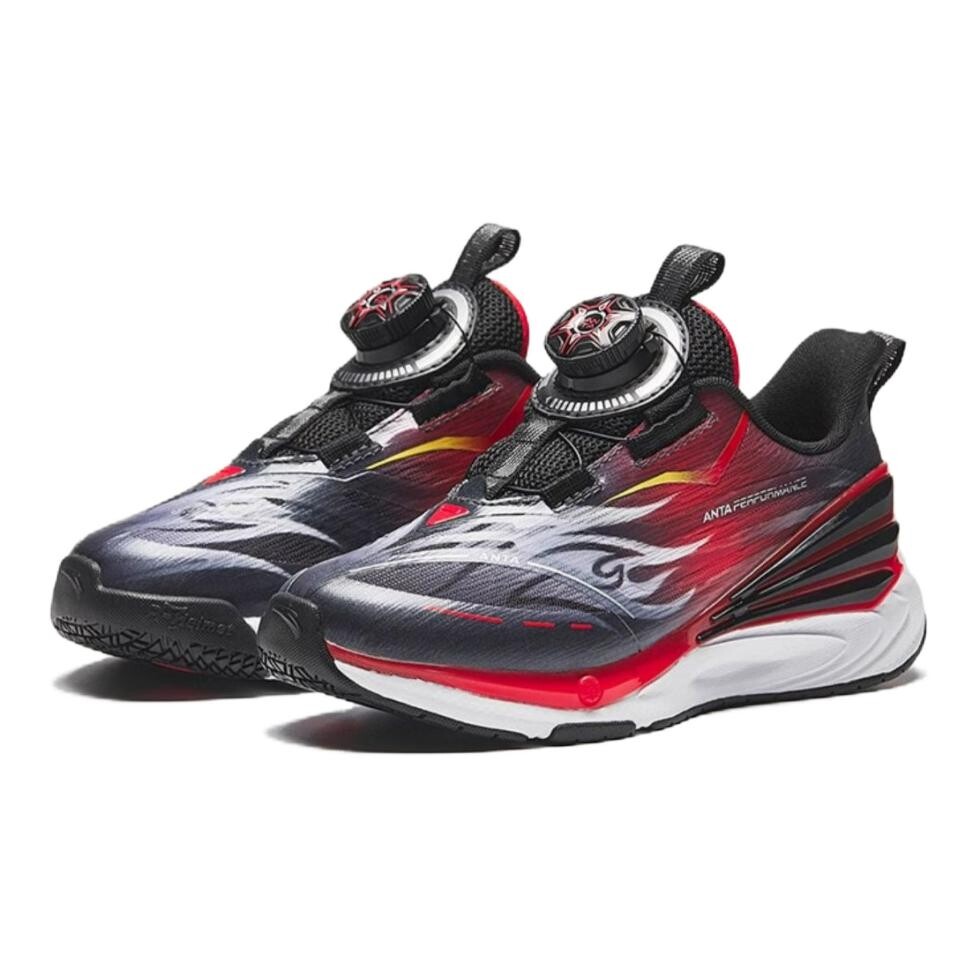 Детские кроссовки Kids Low-top Black/Hot Red/Anta White Anta Kids, черный — фото 3