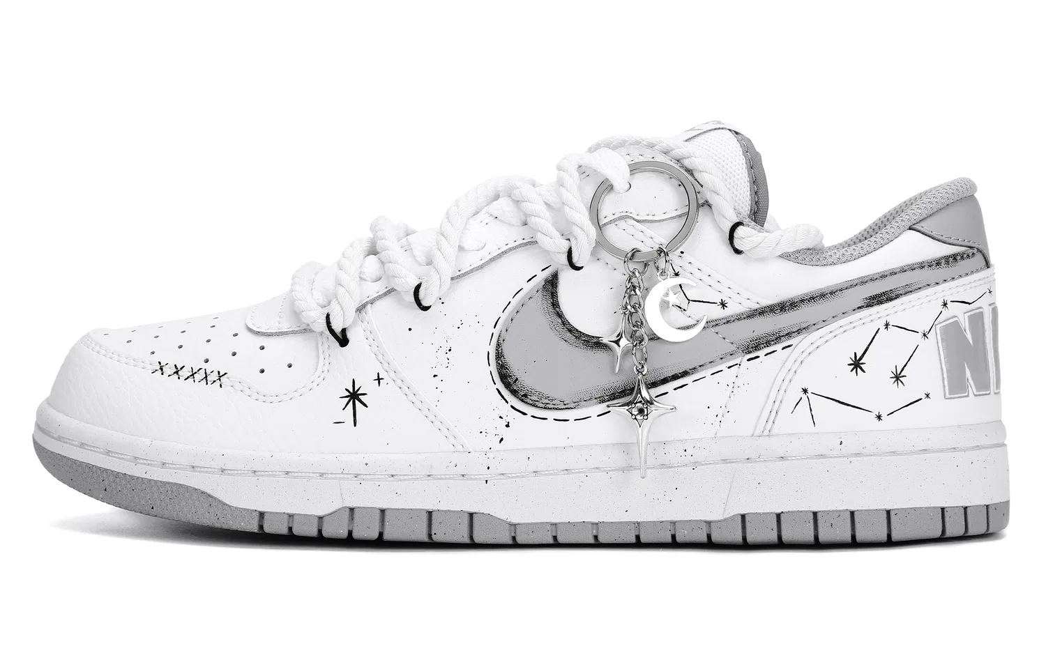 Кроссовки скейтерские Nike Dunk Low Grey Black — фото 3