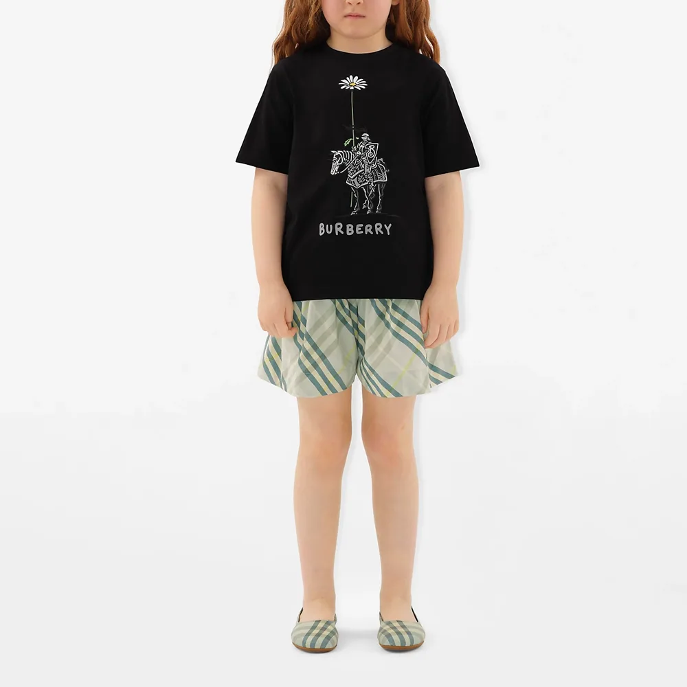 Футболка для детей Crew Neck Moderate Burberry, черный — фото 4