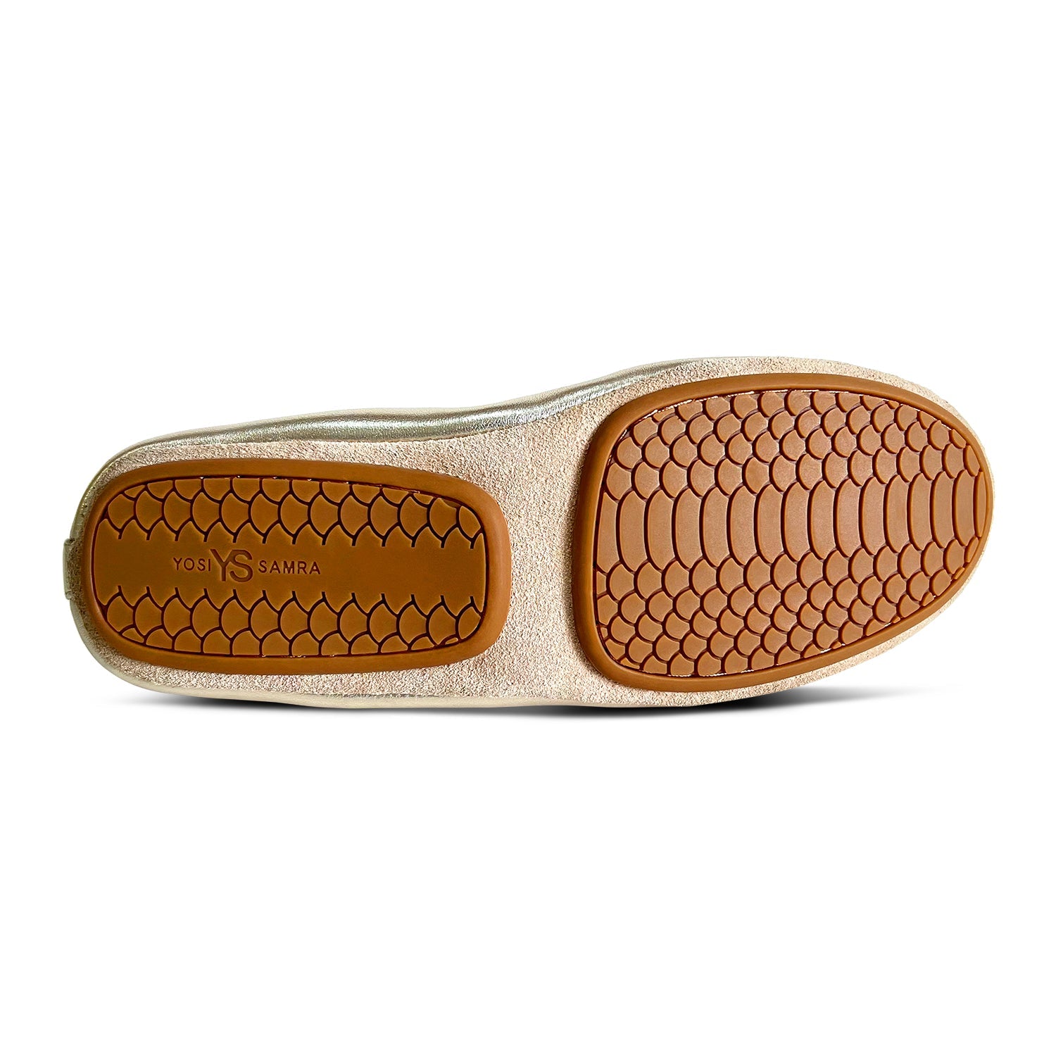 Туфли-лодочки Sofia Ankle Wrap из золотистой кожи Yosi Samra, золотой — фото 3