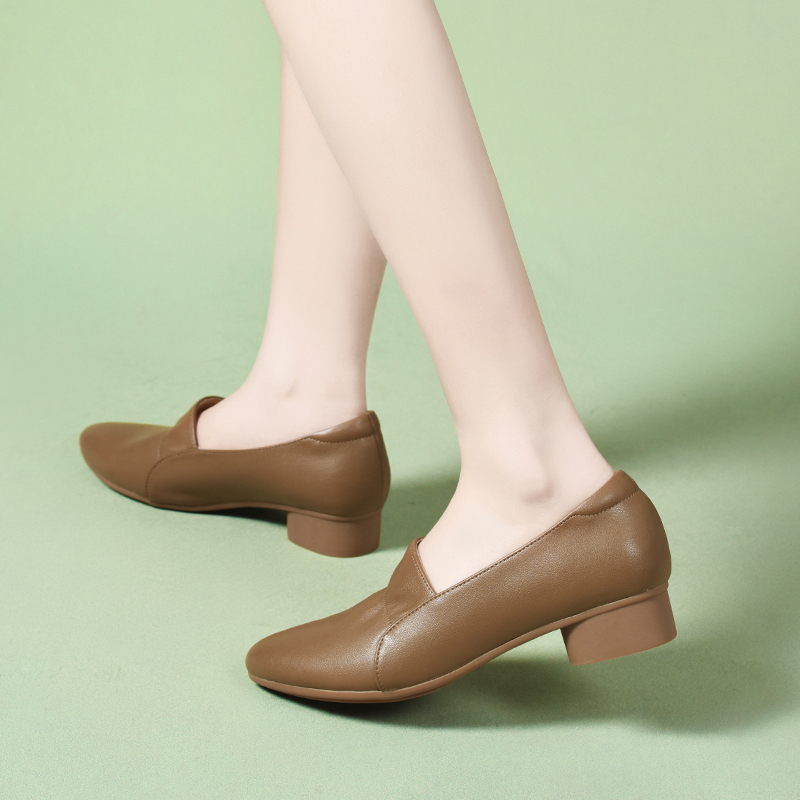 Devanro Женские туфли на высоком каблуке черно-хаки, цвет Khaki — фото 4