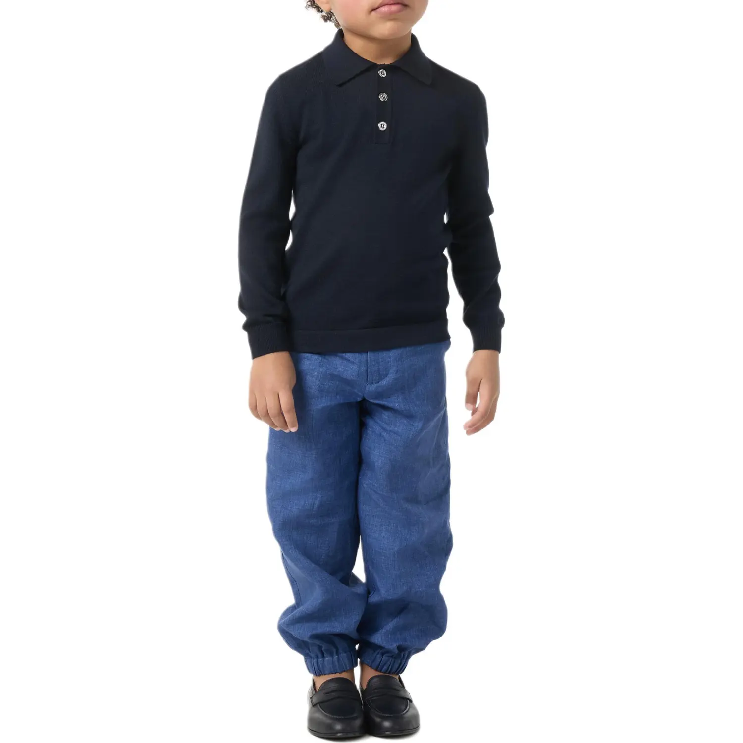 Polo Shirt FW25 Kids' Loro Piana, marine синий — фото 3