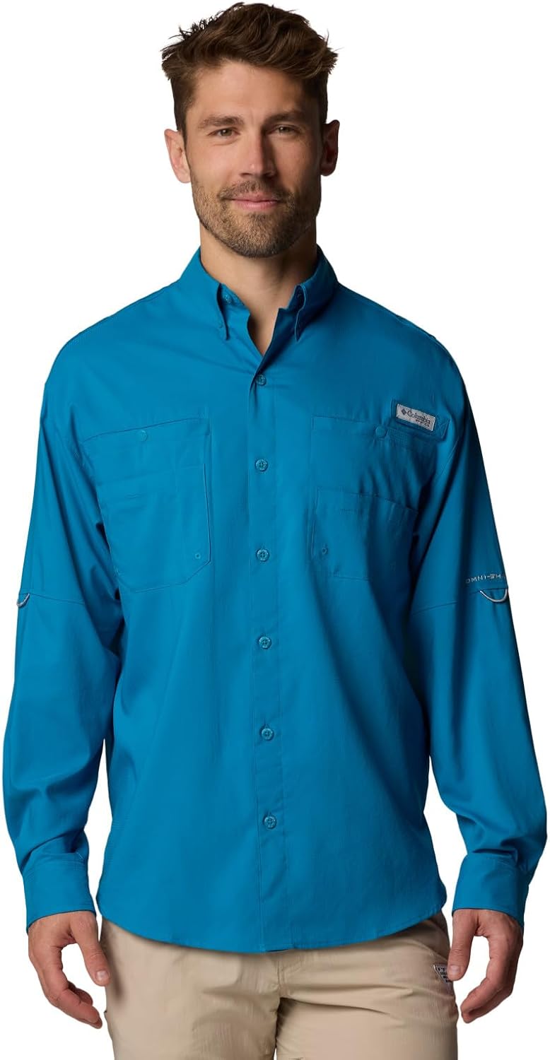 

Columbia мужская рубашка PFG Tamiami II с длинным рукавом, Blue Echo
