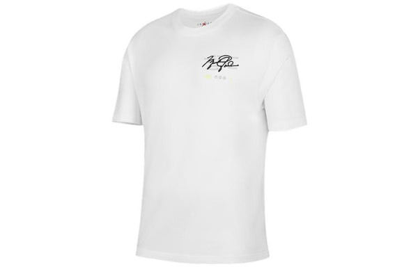 Футболка Air Jordan Alphabet Logo Back Printing Short Sleeve White, мультиколор — фото 2