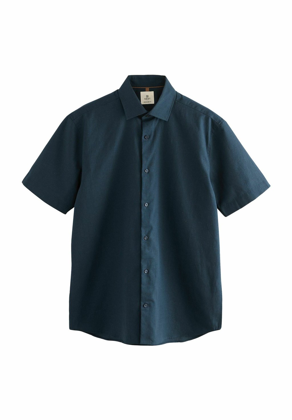 

Рубашка REGULAR FIT SHORT SLEEVE CUTAWAY COLLAR Next, темно-синий